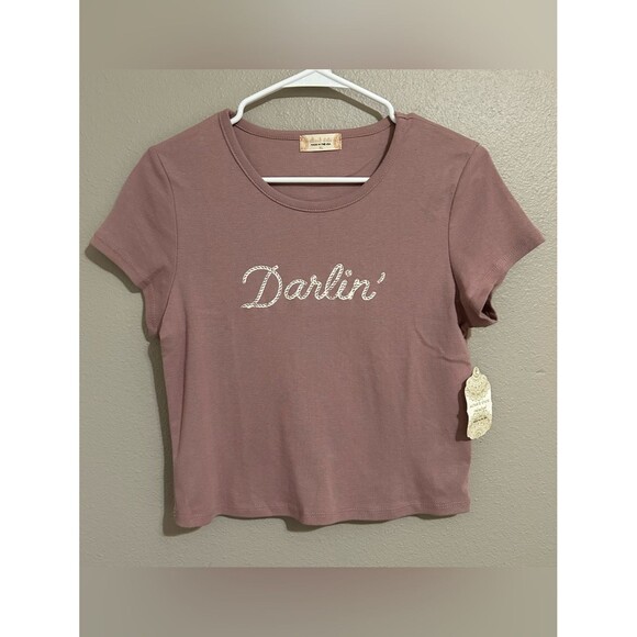 Altar'd State Tops - NEW Altar’d State Darlin’ Cotton Cropped Short Sleeve T Shirt Women’s Size XL